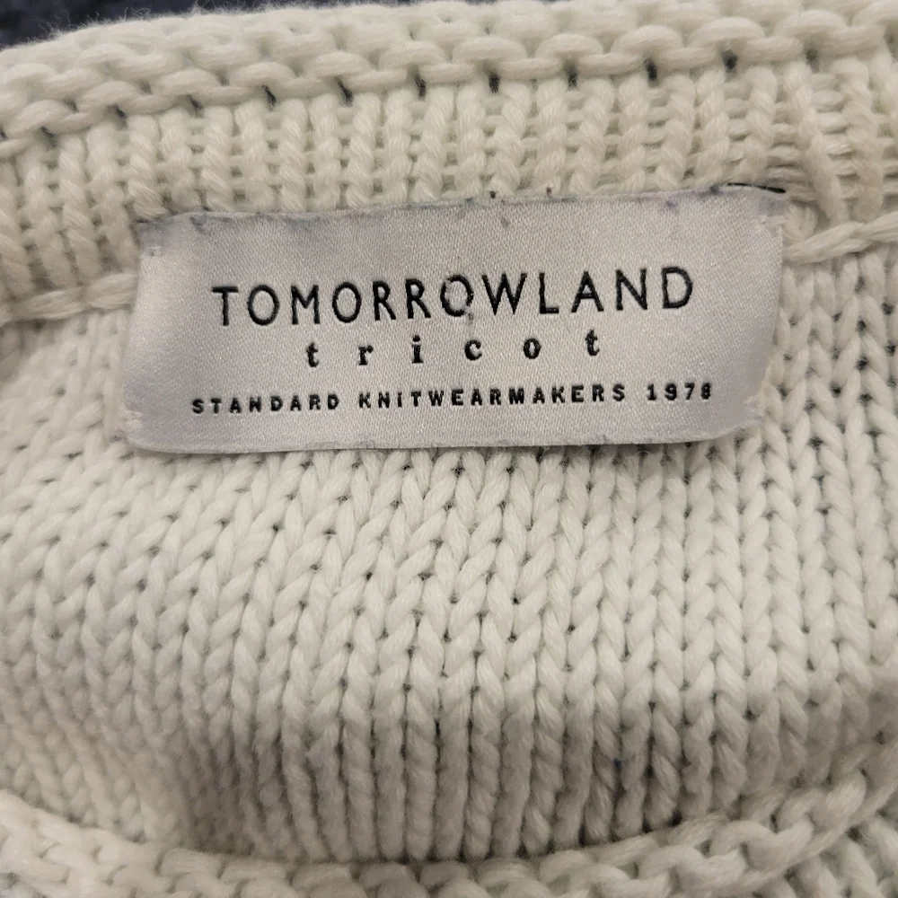 Tomorrowland Tricot Knit Mens Size L Cotton Beachy Dyed Sweater